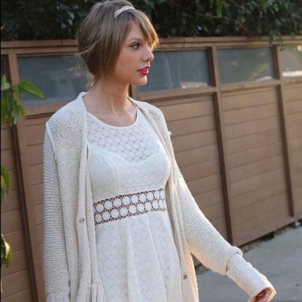 Free People Lace Daisy Cut Out Dress